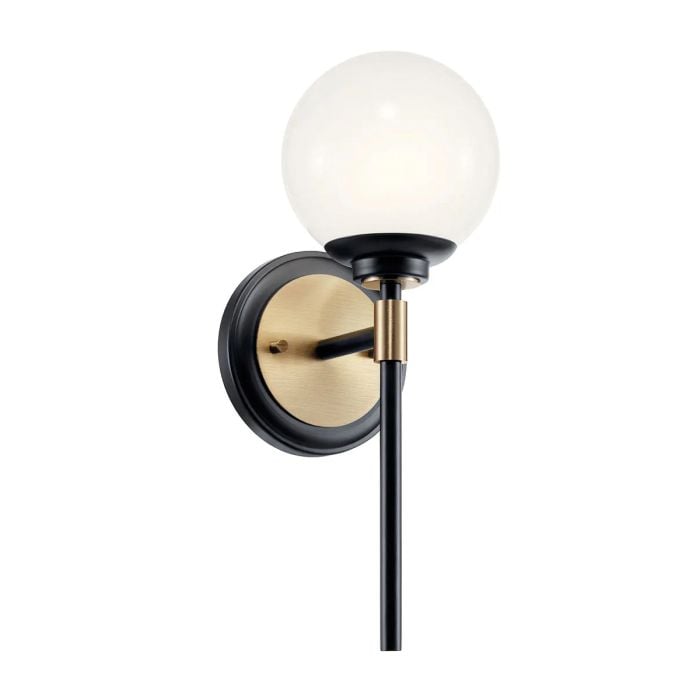 elstead lighting Benno 1 lt Wall Light - Black & Champagne Bronze