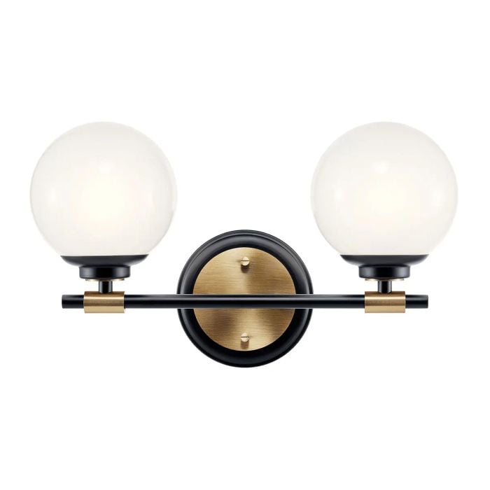Elstead Lighting Benno 2 Lt Wall Light - Black & Champagne Bronze