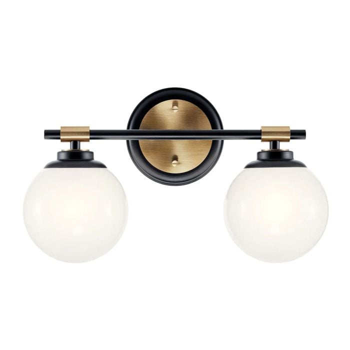 Elstead Lighting Benno 2 Lt Wall Light - Black & Champagne Bronze