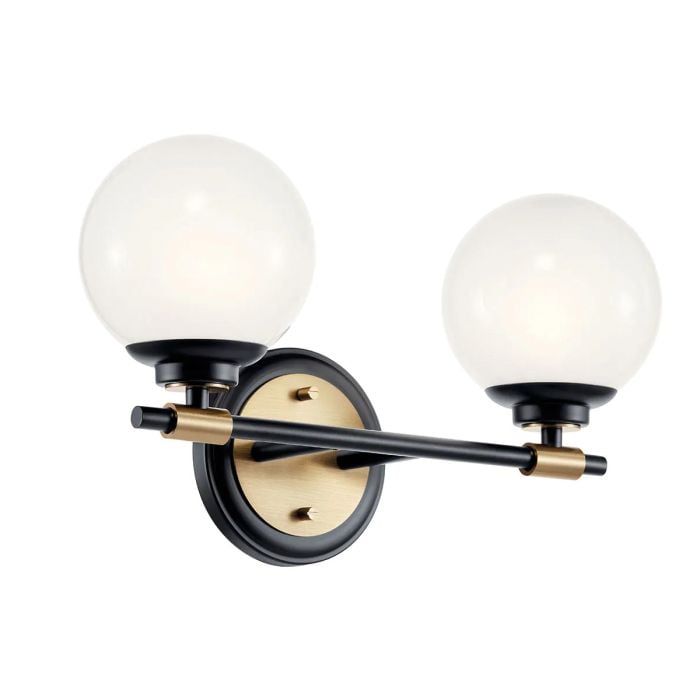 elstead lighting Benno 2 lt Wall Light - Black & Champagne Bronze