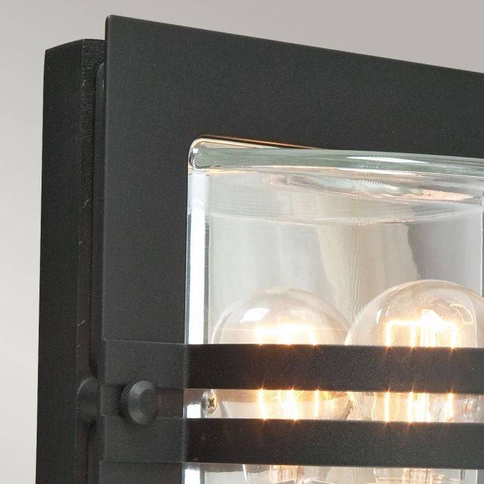 Elstead Lighting Bern 1 Light Wall Lantern - Black With Clear Glass