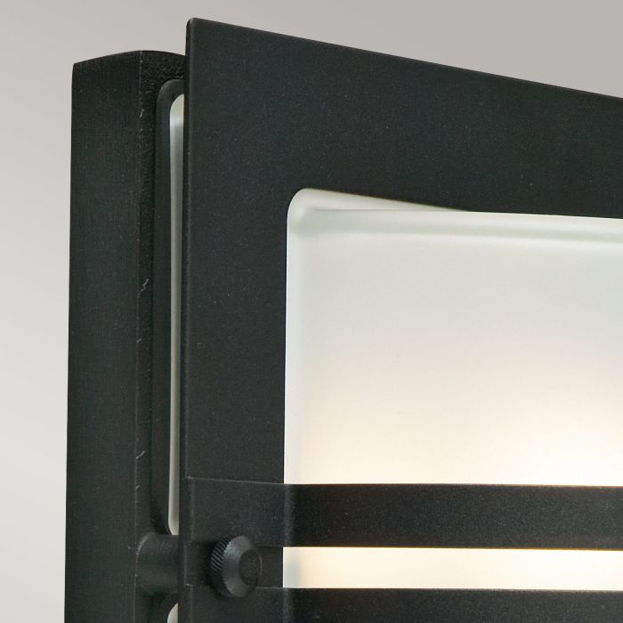 Elstead Lighting Bern 1 Light Wall Lantern - Black With Frosted Glass