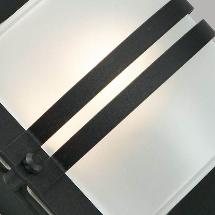 Elstead Lighting Bern 1 Light Wall Lantern - Black With Frosted Glass