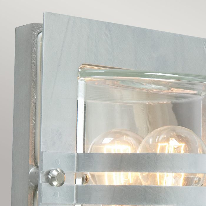 Elstead Lighting Bern 1 Light Wall Lantern - Galvanised With Clear Glass