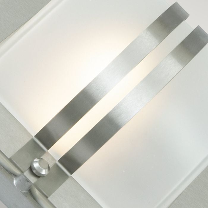 Elstead Lighting Bern 1 Light Wall Lantern - Stainless Steel With Frosted Glass
