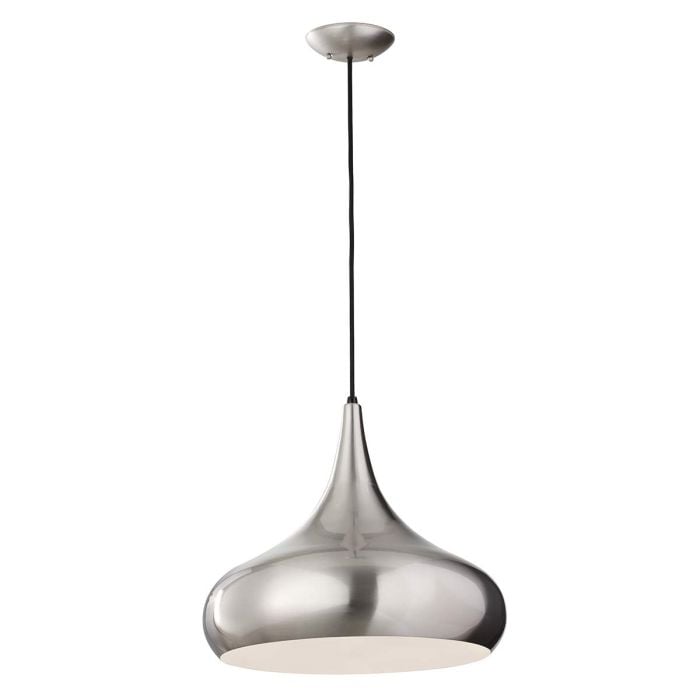 elstead lighting Beso 1 Light Large Pendant - Brushed Steel