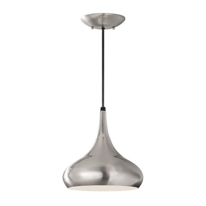 elstead lighting Beso 1 Light Medium Pendant - Brushed Steel