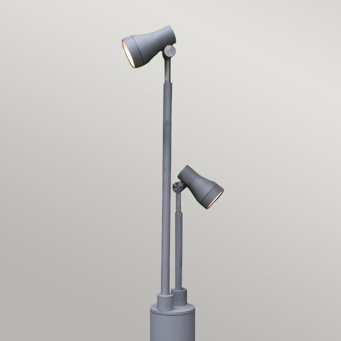 Elstead Lighting Beta Double Head Post Spotlight - Matt Silver