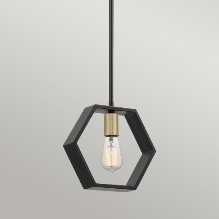 Elstead Lighting Bismarck 1 Light Mini Pendant - Earth Black