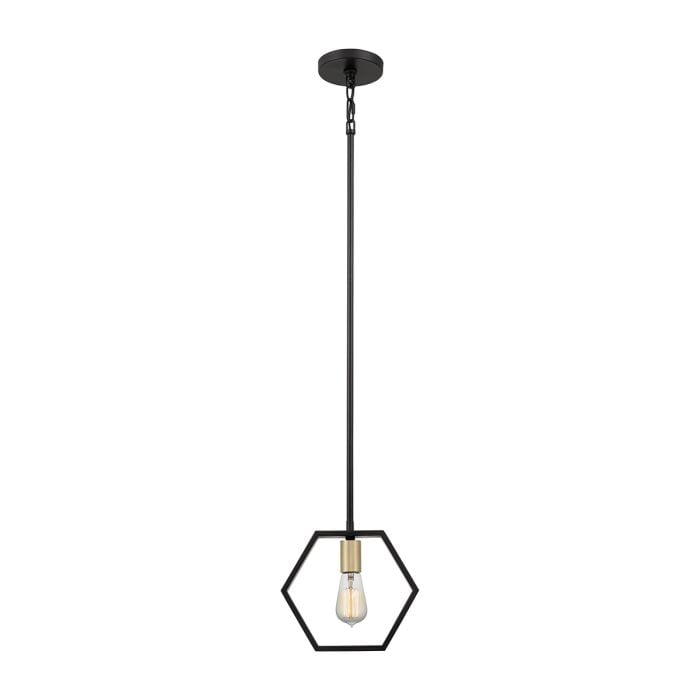 Elstead Lighting Bismarck 1 Light Mini Pendant - Earth Black