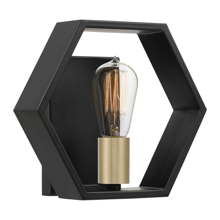 elstead lighting Bismarck 1 Light Wall Light - Earth Black