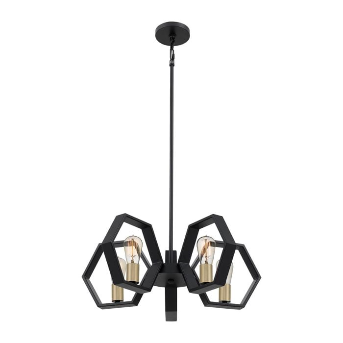 Elstead Lighting Bismarck 5 Light Chandelier - Earth Black