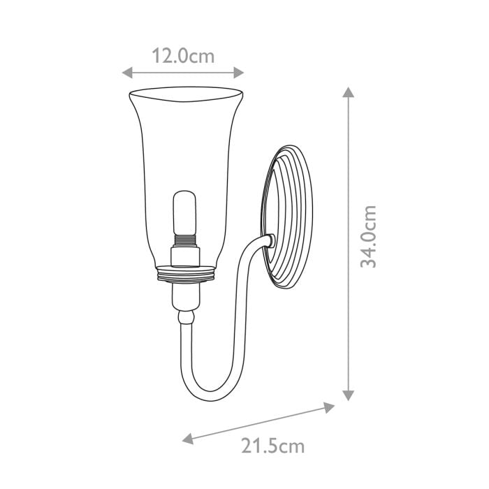 Elstead Lighting Blake 1 Wall Light - Polished Chrome