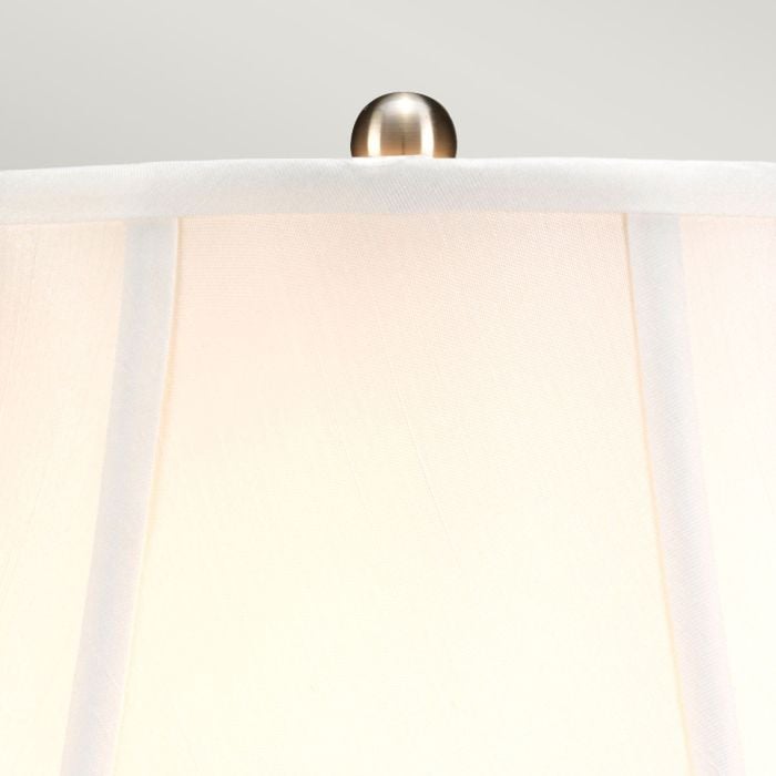 Elstead Lighting Blue Ginger Jar 1 Light Table Lamp - Blue And White With White Shade