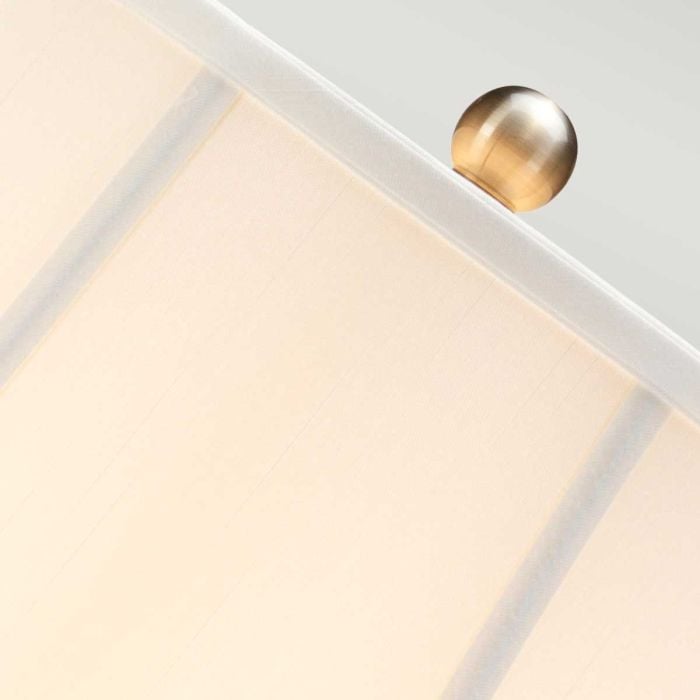 Elstead Lighting Blue Hex 1 Light Table Lamp - Blue And White With White Shade