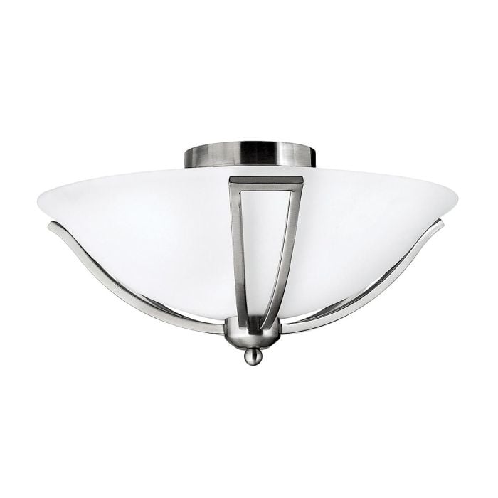 elstead lighting Bolla 2 Light Flush - Brushed Nickel