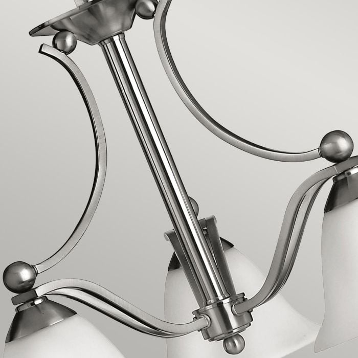 Elstead Lighting Bolla 3 Light Chandelier - Brushed Nickel