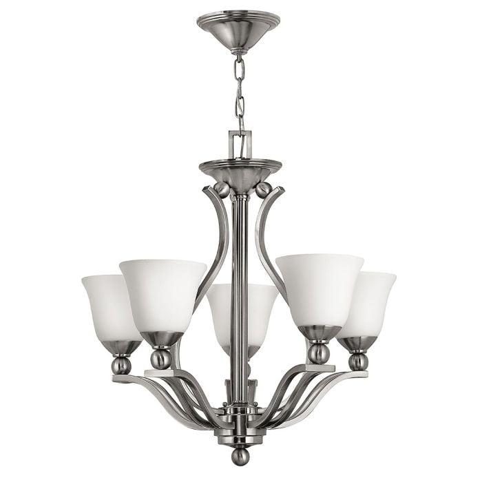 elstead lighting Bolla 5 Light Chandelier - Brushed Nickel