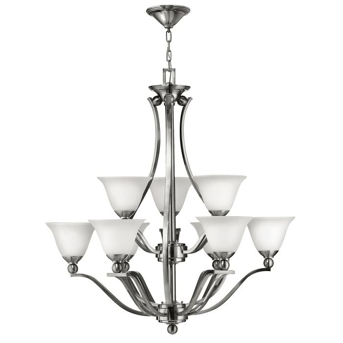 elstead lighting Bolla 9 Light Chandelier - Brushed Nickel