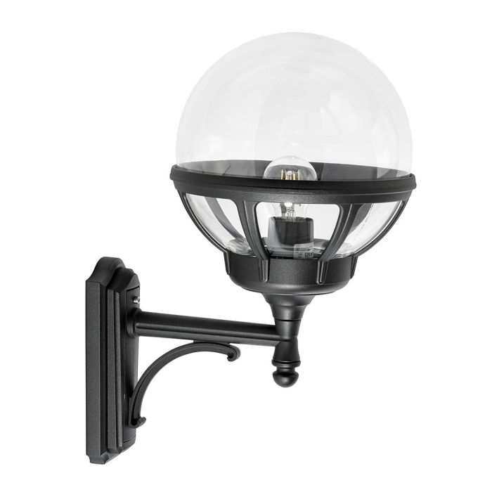 elstead lighting Bologna 1 Light Up Wall Light - Black
