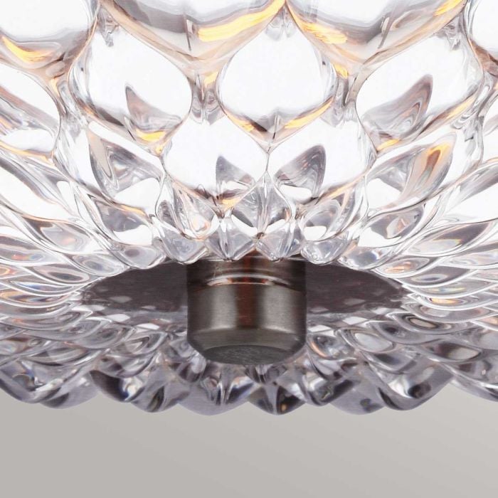 Elstead Lighting Botanic 3 Light Small Flush - Dark Aged Brass