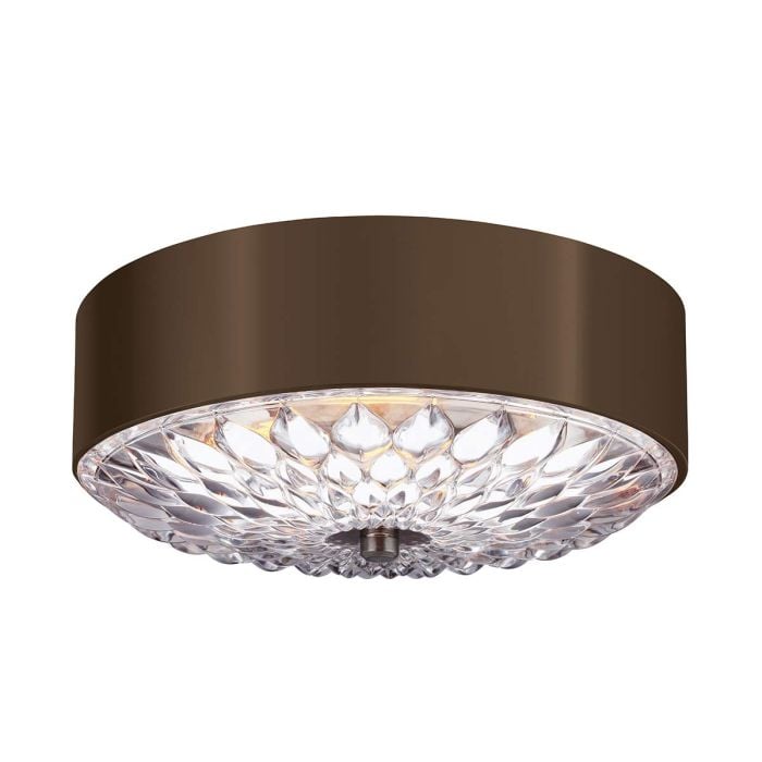 elstead lighting Botanic 3 Light Small Flush - Dark Aged Brass