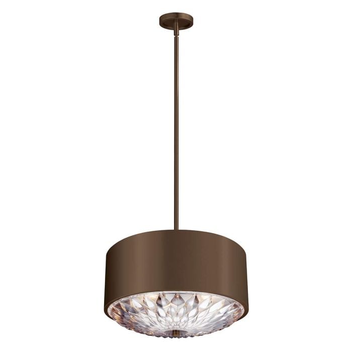 elstead lighting Botanic 4 Light Pendant - Dark Aged Brass