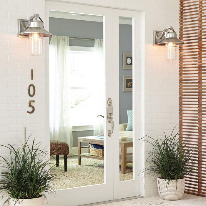 Elstead Lighting Boynton 1 Light Large Wall Lantern - Painted Brushed Steel