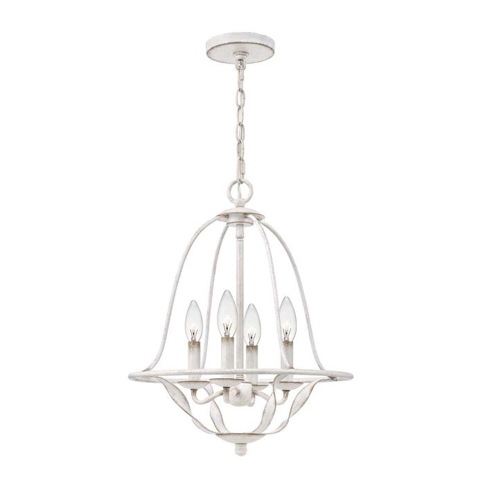 elstead lighting Bradbury 4 Light Pendant - Antique White