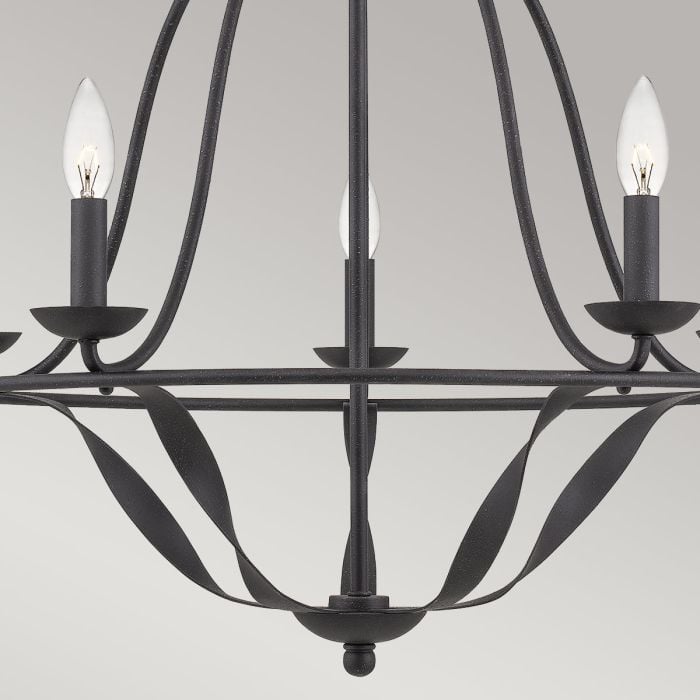 Elstead Lighting Bradbury 5 Light Chandelier - Grey Ash