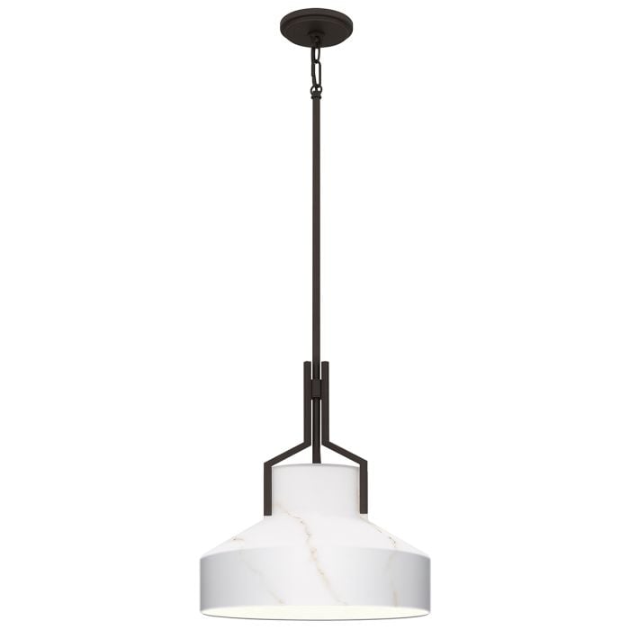 elstead lighting Brecken 2 lt Pendant Light - Old Bronze and Cased Opal glass Shade