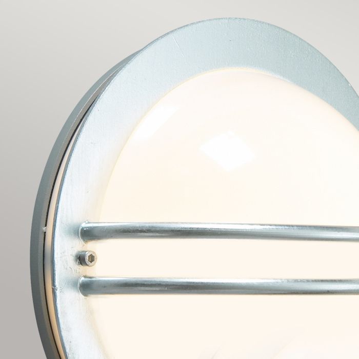 Elstead Lighting Bremen 1 Light Wall Lantern - Galvanised With Opal Polycarbonate