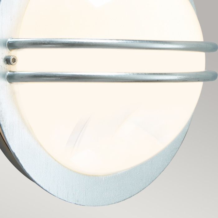 Elstead Lighting Bremen 1 Light Wall Lantern - Galvanised With Opal Polycarbonate