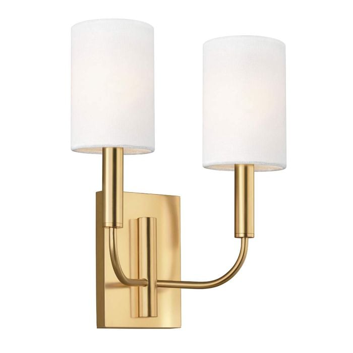 elstead lighting Brianna 2 Light Wall Light - Burnished Brass