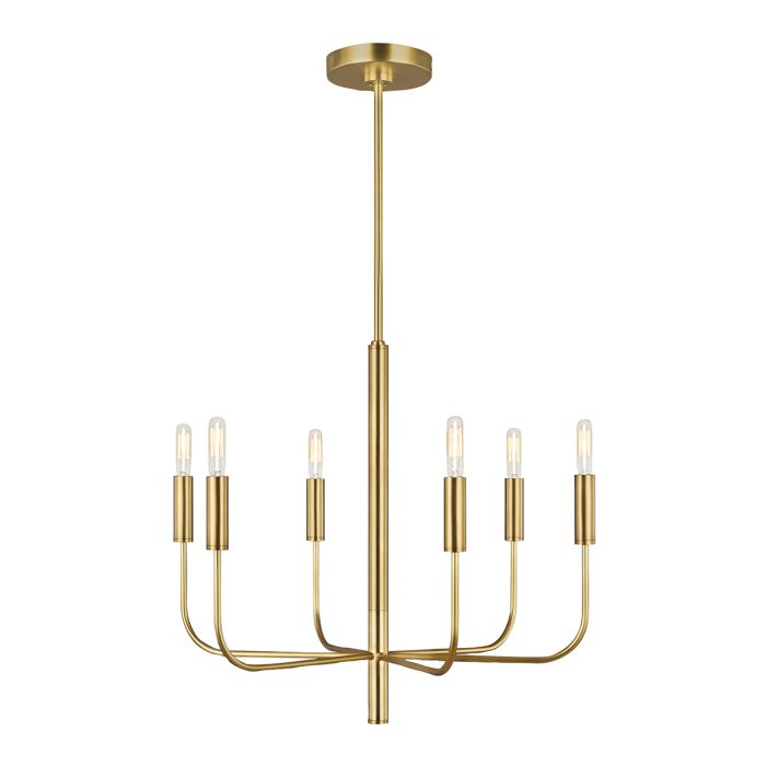 elstead lighting Brianna 6 lt Chandelier - Burnished Brass