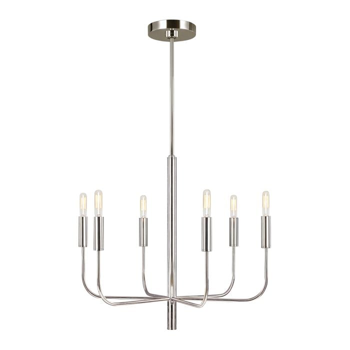 elstead lighting Brianna 6 lt Chandelier - Polished Nickel