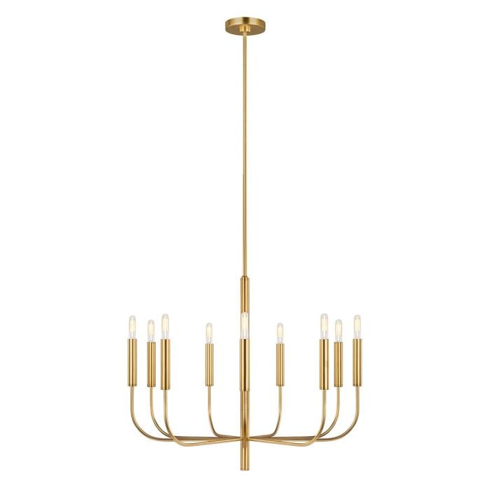 elstead lighting Brianna 9 Light Chandelier - Burnished Brass
