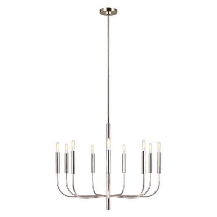 elstead lighting Brianna 9 Light Chandelier - Polished Nickel