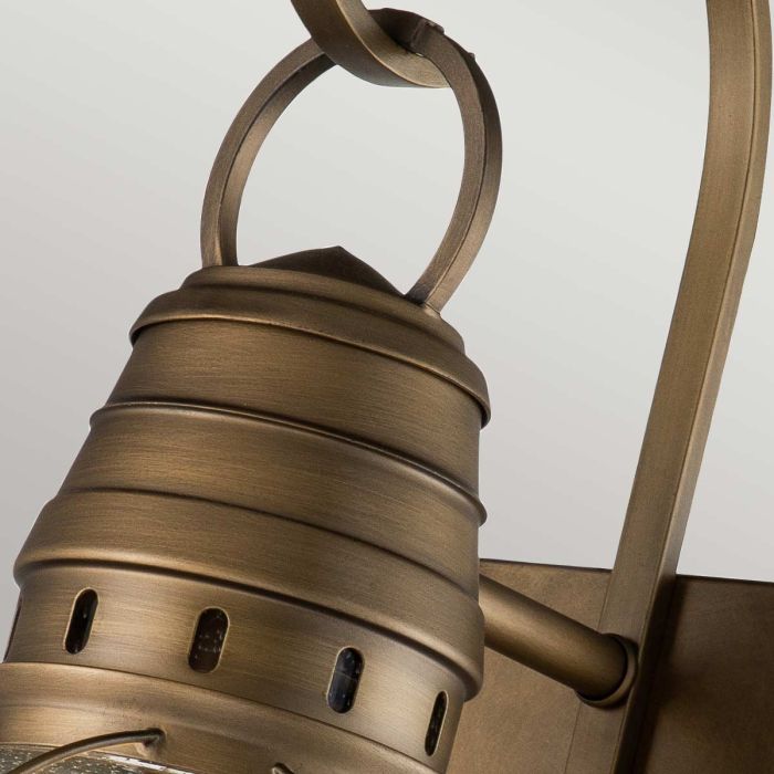 Elstead Lighting Bridgepoint 1 Light Large Wall Lantern - Natural Brass