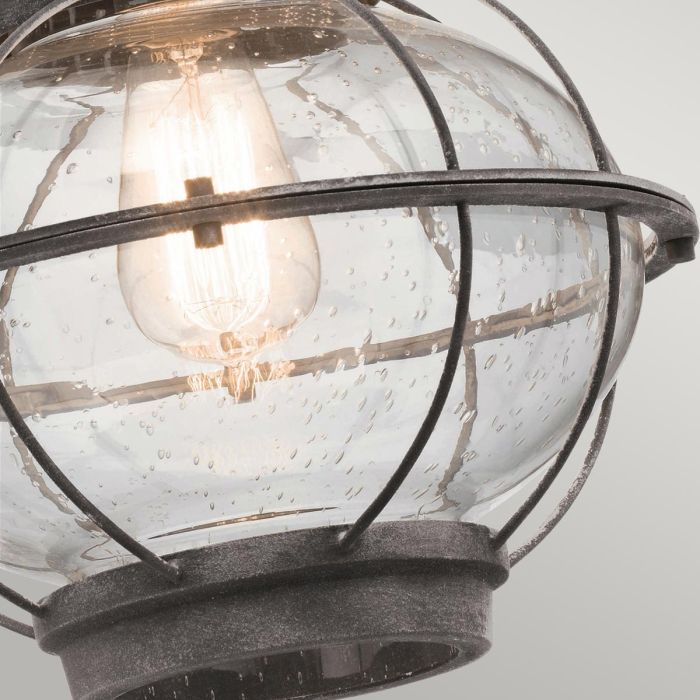 Elstead Lighting Bridgepoint 1 Light Large Wall Lantern - Weathered Zinc