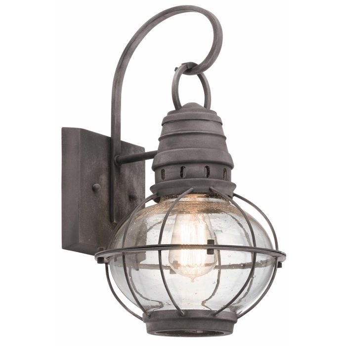 elstead lighting Bridgepoint 1 Light Medium Wall Lantern - Weathered Zinc