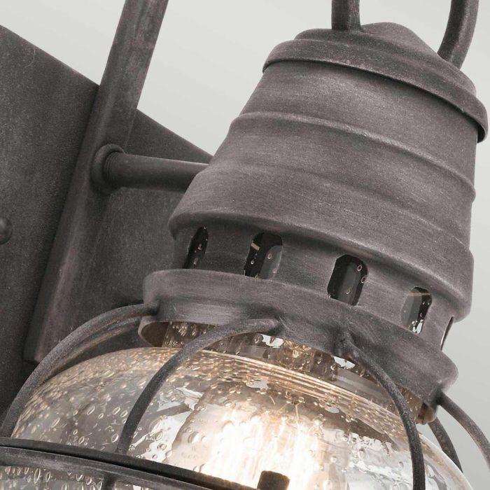 Elstead Lighting Bridgepoint 1 Light Small Wall Lantern - Weathered Zinc