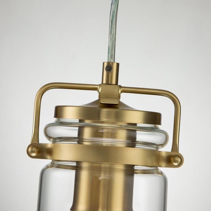 Elstead Lighting Brinley 1 Light Mini Pendant - Brushed Brass
