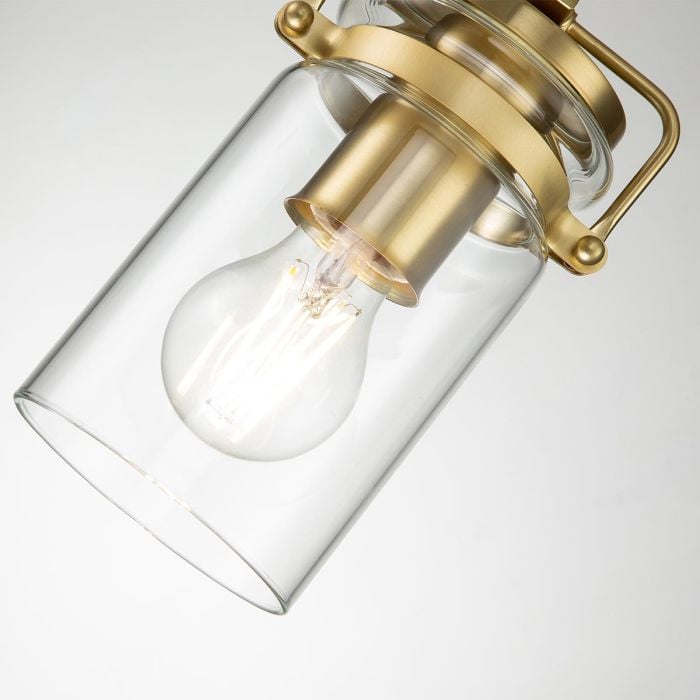 Elstead Lighting Brinley 1 Light Mini Pendant - Brushed Brass