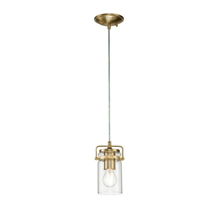 elstead lighting Brinley 1 Light Mini Pendant - Brushed Brass