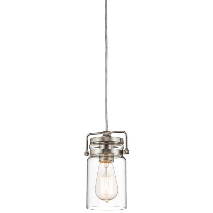 elstead lighting Brinley 1 Light Mini Pendant - Brushed Nickel