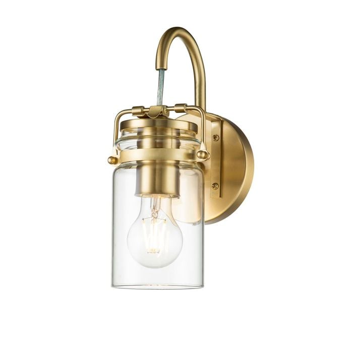 elstead lighting Brinley 1 Light Wall Light - Brushed Brass