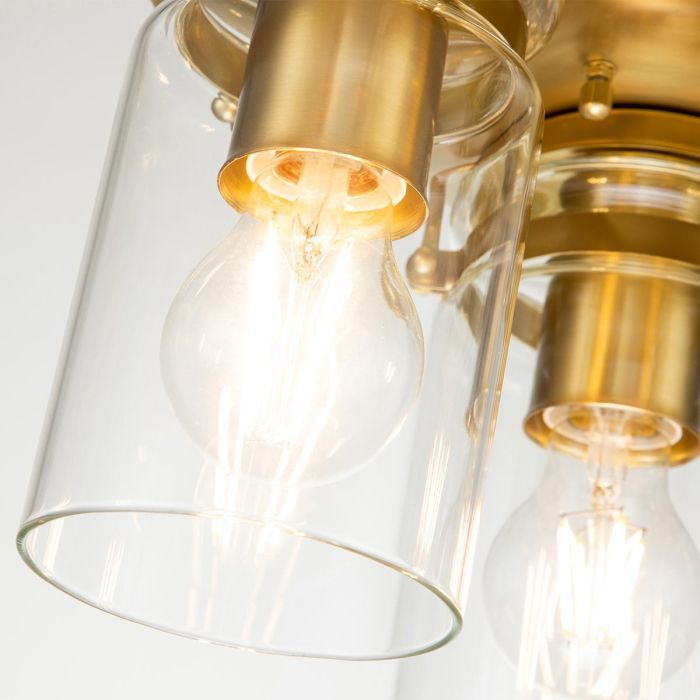 Elstead Lighting Brinley 3 Light Flush - Brushed Brass