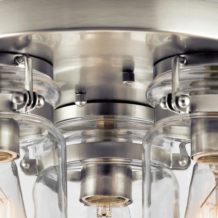 Elstead Lighting Brinley 3 Light Flush - Brushed Nickel