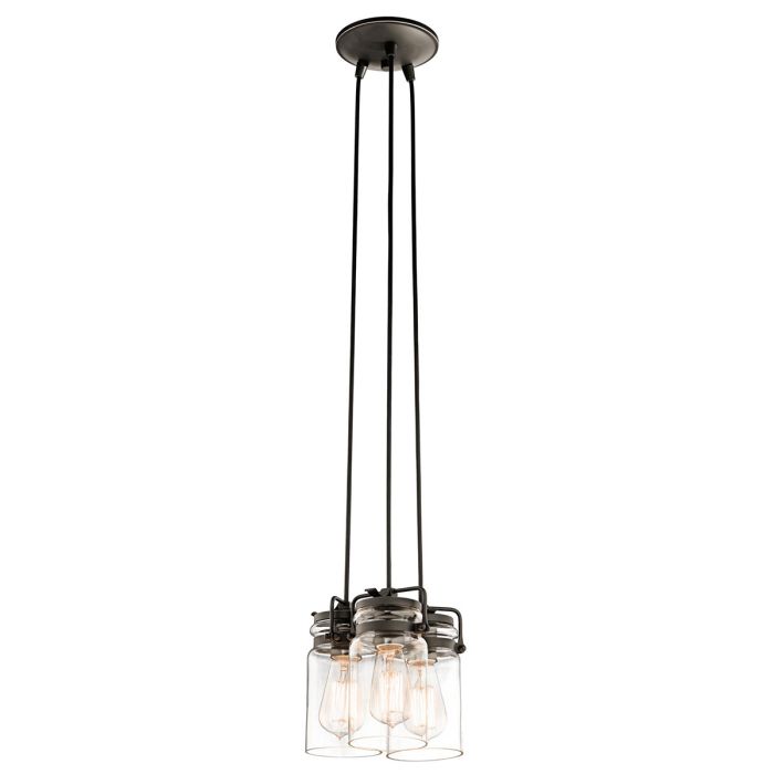 elstead lighting Brinley 3 Light Pendant - Olde Bronze